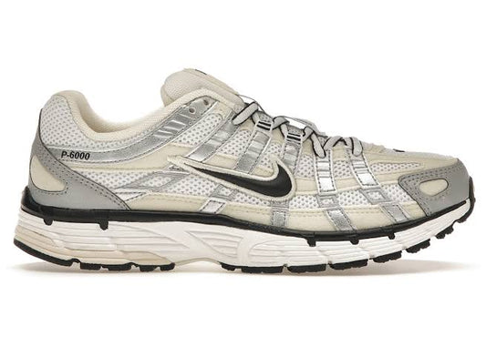 Nike P-6000 Coconut Milk White Metallic Silver
